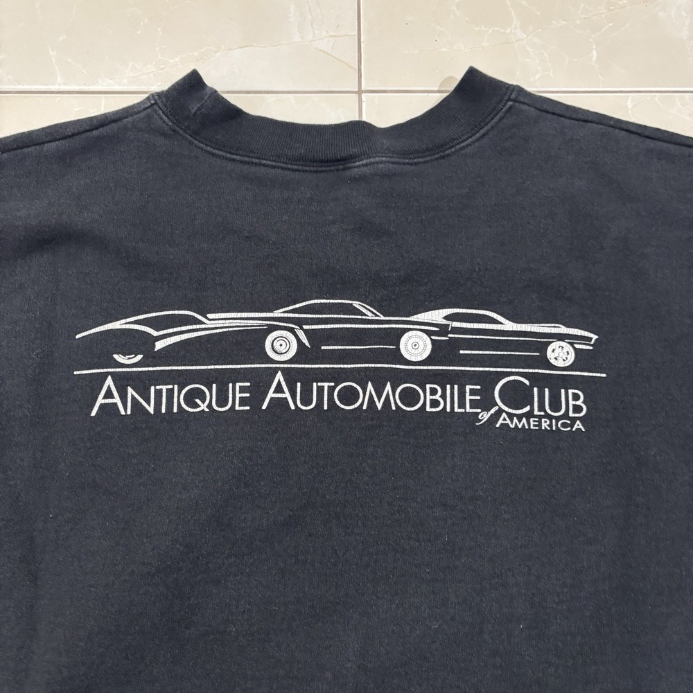 Vintage Antique Automobile Club Of America Sweatshirt Men's M Black Sweater 90s